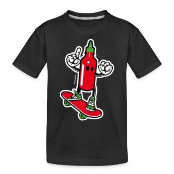 Skating Chili Sauce - T-shirt bio Premium Enfant - noir - Devant