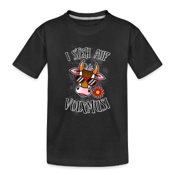 I steh auf Voixmusi - Kinder Premium Bio T-Shirt - Schwarz - Vorne