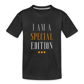 Special Edition - a special edition - Kids' Premium Organic T-Shirt - black - Front