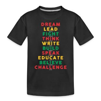 BLM black lives matter Grafik - Kinder Premium Bio T-Shirt - Schwarz - Vorne