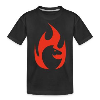 Pferd Schach Springer - Kinder Premium Bio T-Shirt - Schwarz - Vorne