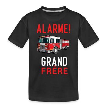 Humour Alarme Grand-Frère Grand Frère Cadeau - T-shirt bio Premium Enfant - noir - Devant