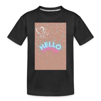 grüßen alle mit guten Laune - Kinder Premium Bio T-Shirt - Schwarz - Vorne