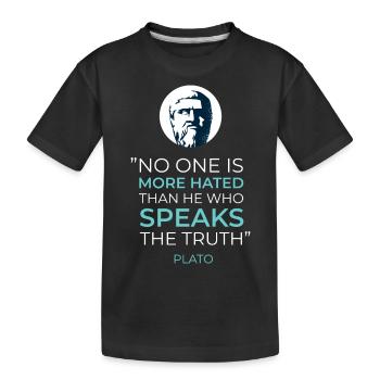 Platon Platon Philosophe grec disant l’Antiquité - T-shirt bio Premium Enfant - noir - Devant