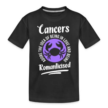 Krebs Astrologie Konstellation Galaxie - Kinder Premium Bio T-Shirt - Schwarz - Vorne