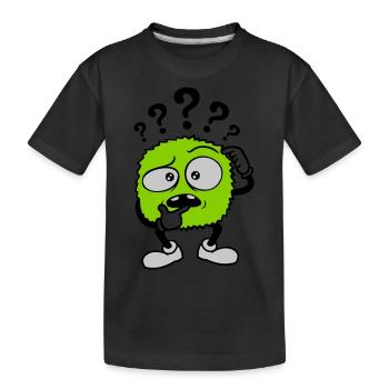 Point d’interrogation visage sceptique comique - T-shirt bio Premium Enfant - noir - Devant
