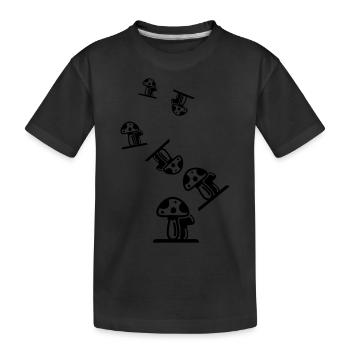 Mushrooms Symbol - Kids' Premium Organic T-Shirt - black - Front