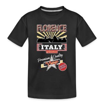 Florence Italie City Skyline Vintage Rétro - T-shirt bio Premium Enfant - noir - Devant