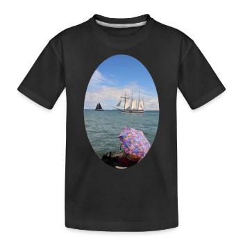 Segelschiff auf der Ostsee - Kinder Premium Bio T-Shirt - Schwarz - Vorne