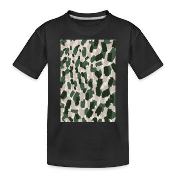 Motif de traits verts épais - T-shirt bio Premium Enfant - noir - Devant