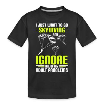 Parachute Sport Skydiver Pilote - T-shirt bio Premium Enfant - noir - Devant