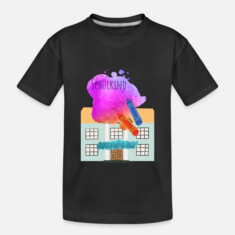 Einschulung - Kinder Premium Bio T-Shirt - Schwarz