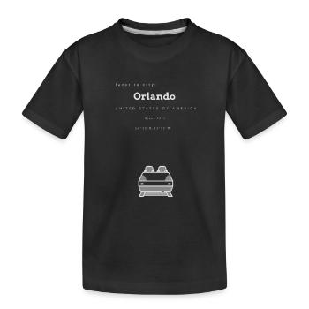 Orlando Favorite City with Coordinates City Names - Kids' Premium Organic T-Shirt - black - Front