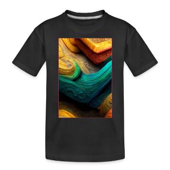 Abstract 3D Surface Background - Kinder Premium Bio T-Shirt - Schwarz - Vorne