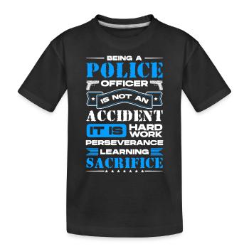 Police Siren Uniform - Kids' Premium Organic T-Shirt - black - Front