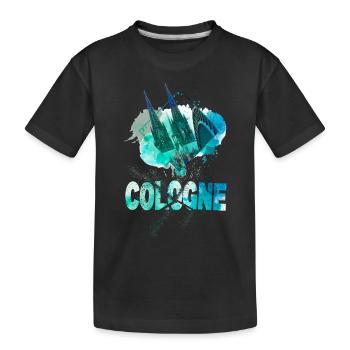 Cologne Cathédrale de Cologne Allemagne Ville Skyline Splash - T-shirt bio Premium Enfant - noir - Devant
