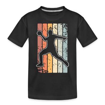 Handball Handballer - Kinder Premium Bio T-Shirt - Schwarz - Vorne