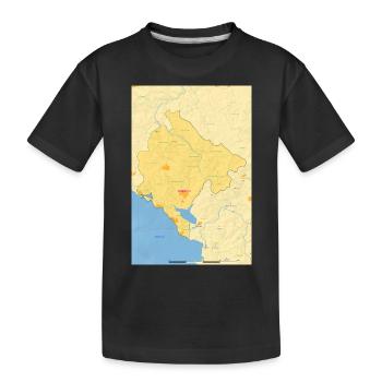 Carte du Monténégro - T-shirt bio Premium Enfant - noir - Devant