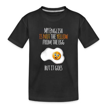 Mon anglais - T-shirt bio Premium Enfant - noir - Devant
