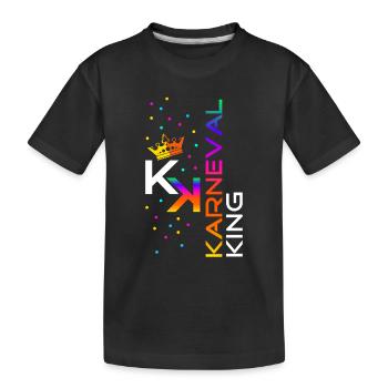 Karneval King - Kinder Premium Bio T-Shirt - Schwarz - Vorne