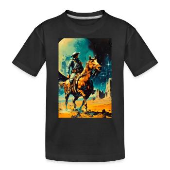 The Space Cowboy - Kids' Premium Organic T-Shirt - black - Front