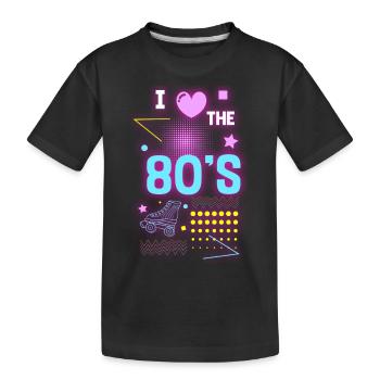 Luminous Colors Cool Nostalgia Party - Kids' Premium Organic T-Shirt - black - Front