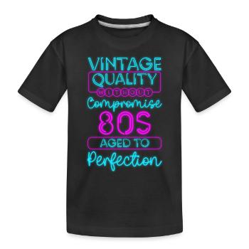 Luminous colours Cool Nostalgia - Kids' Premium Organic T-Shirt - black - Front