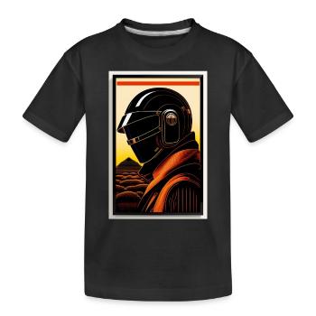 in the style of a woodblock print - Kids' Premium Organic T-Shirt - black - Front