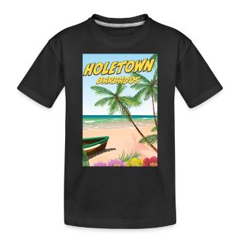 Holetown Barbados - Kids' Premium Organic T-Shirt - black - Front