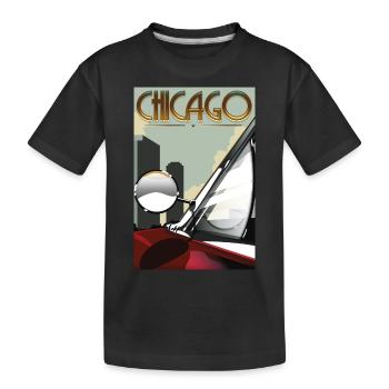 Affiche Chicago Car Travel - T-shirt bio Premium Enfant - noir - Devant