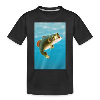 Koi-Karpfen - Kinder Premium Bio T-Shirt - Schwarz - Vorne