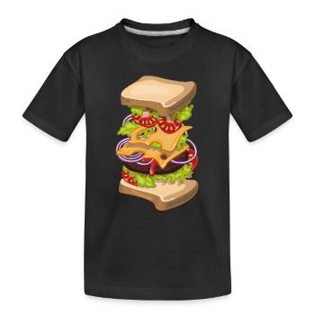 Tall Cheeseburger - T-shirt bio Premium Enfant - noir - Devant