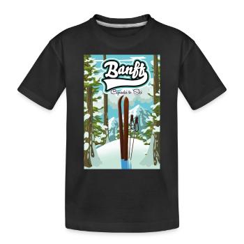 Affiche de voyage Banff Canada - T-shirt bio Premium Enfant - noir - Devant