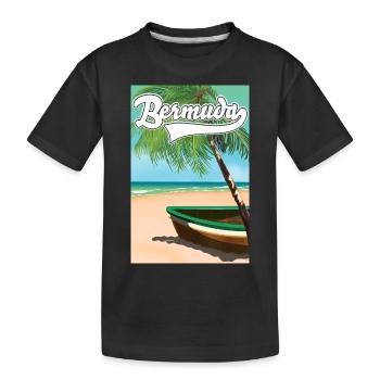 Affiche vacances aux Bermudes - T-shirt bio Premium Enfant - noir - Devant