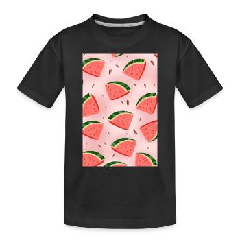 Tranches de pastèque - T-shirt bio Premium Enfant - noir - Devant