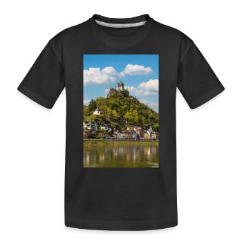 Reichsburg Fortress (Reichsburg) Cochem Rhineland - Kids' Premium Organic T-Shirt - black - Front