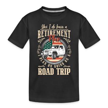 Vacances en plein air Voiture Nouveau Monde - T-shirt bio Premium Enfant - noir - Devant