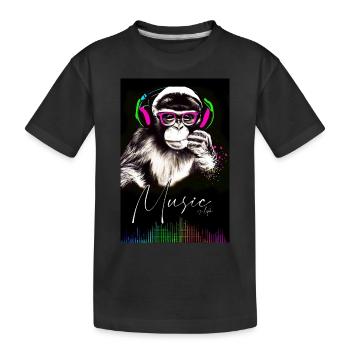 POSTER Singe Music - T-shirt bio Premium Enfant - noir - Devant