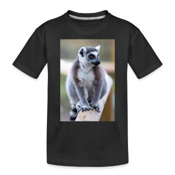 Lémurien à queue annelée (en allemand Katta) Lémurien catta - T-shirt bio Premium Enfant - noir - Devant