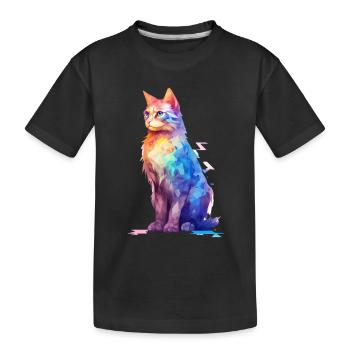 Hauts vibrants sur le thème des chats - T-shirt bio Premium Enfant - noir - Devant