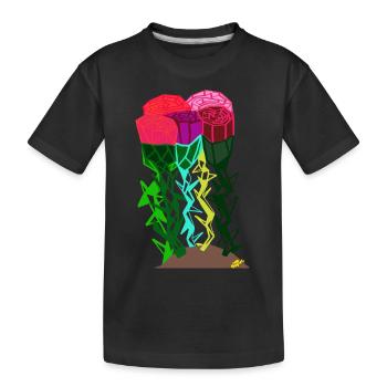 ROSES ET ÉPINES - T-shirt bio Premium Enfant - noir - Devant