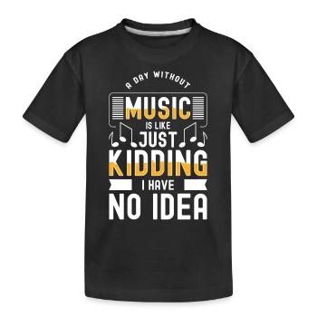 Musiker Techno Melodie Musikrichtung - Kinder Premium Bio T-Shirt - Schwarz - Vorne