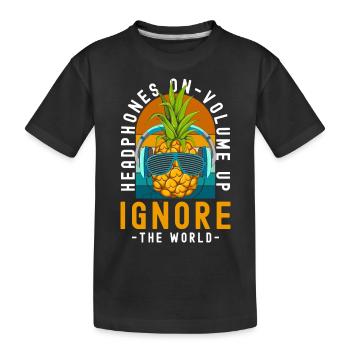 Musicians Techno Songs Festival - Kids' Premium Organic T-Shirt - black - Front