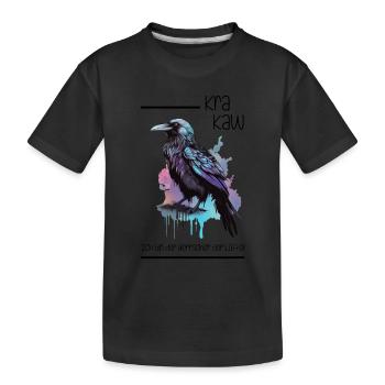 Rabe Kra Kaw Ich Bin Der Herrscher Der Lüfte - Kinder Premium Bio T-Shirt - Schwarz - Vorne