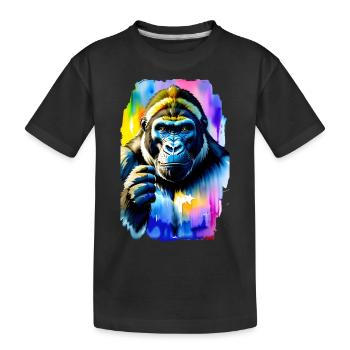 Gorilla #1 - Kids' Premium Organic T-Shirt - black - Front