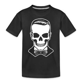 Skeleton Costume Bones Halloween Horror - Kids' Premium Organic T-Shirt - black - Front