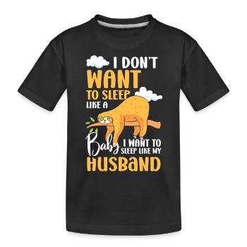 Dormir, dormir, se détendre, se coucher - T-shirt bio Premium Enfant - noir - Devant