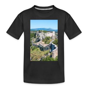 Festung Knin (Kninska tvrđava) Kroatien - Kinder Premium Bio T-Shirt - Schwarz - Vorne