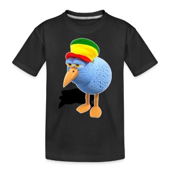Reggae Bird Jesse - Kinder Premium Bio T-Shirt - Schwarz - Vorne