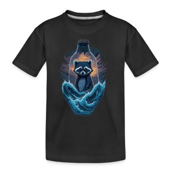 Flacon de raton laveur - T-shirt bio Premium Enfant - noir - Devant